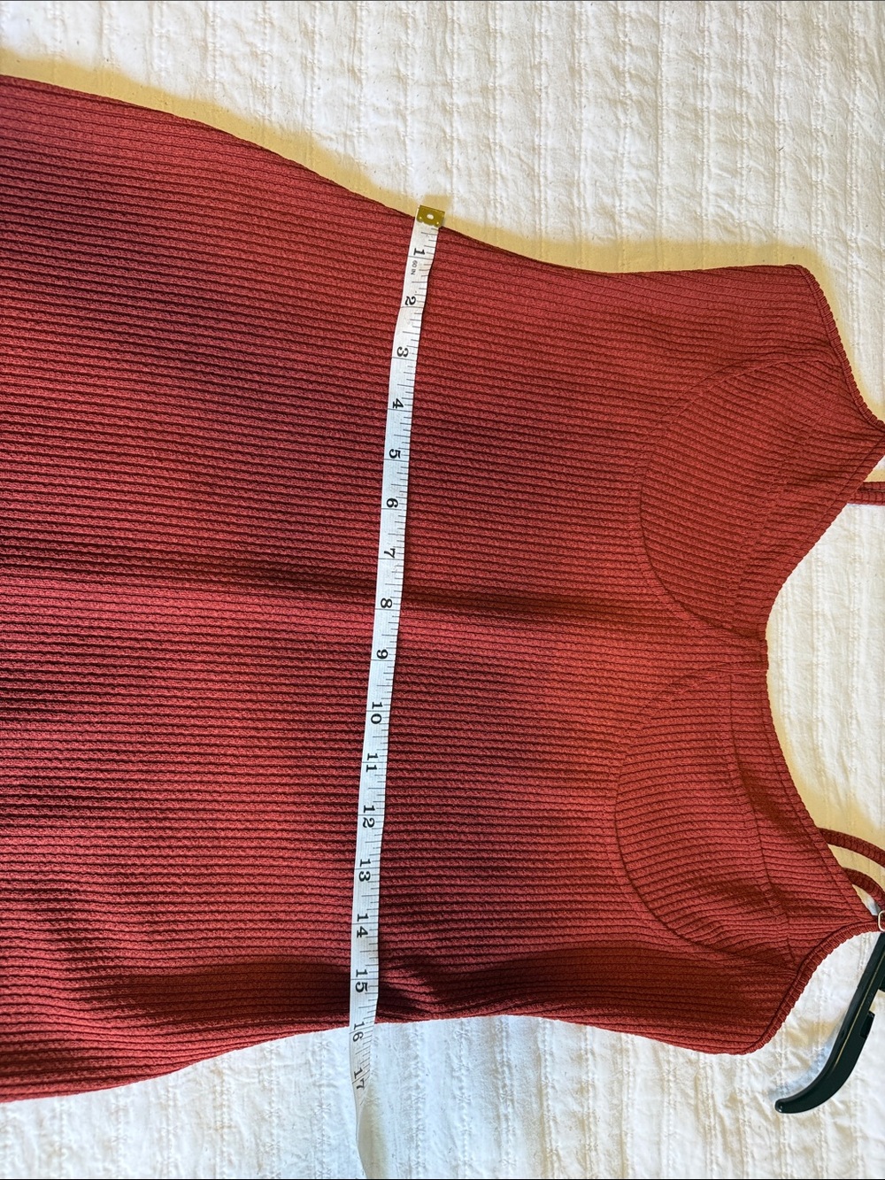 Fashion to Figure Rust-Red Ribbed Open-Front Cardigan Set - Picture 7 of 10